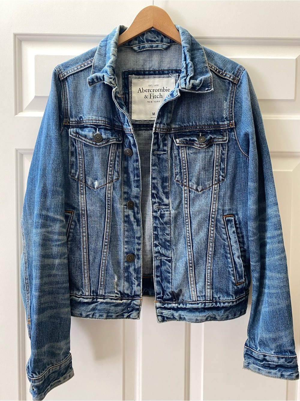 Abercrombie and Fitch Denim Jean Jacket Blue Med